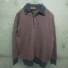 80s JOHN SMEDLEY Verlana ウール ニット ポロシャツ