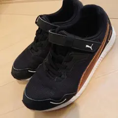 PUMA 키즈 스니커즈 블랙 오렌지 21㎝