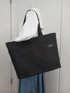 帆布×倉敷帆布ハンドメイドト－トバック肩がけポケットいっぱい☆ブラック