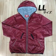 CONVERSE フード付きナイロンジャケット フルジップ エンジ