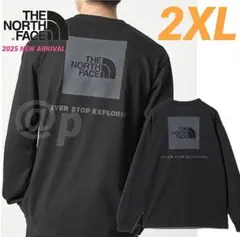 ノースフェイス Tシャツ バックスクエアロゴ ロンT 新品 2XL 黒 ブラック