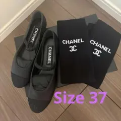 新品未使用 CHANEL メリージェーン 37 ブラックのサムネイル