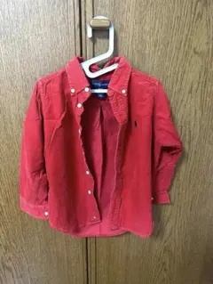 Ralph Lauren 赤 コーデュロイ 長袖シャツ 4T