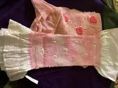 着物帯揚げピンク2枚セット売りリメイク材料用等