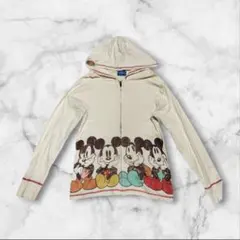 【希少】ミッキー　パーカー　アイボリー　ディズニーリゾート　インパーク