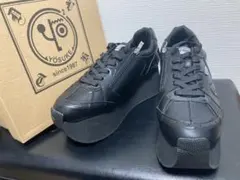 新品ヨースケYOSUKE 27cmメンズ厚底スニーカープラットフォーム黒地雷系