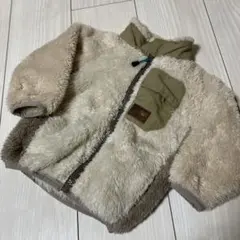 ベージュ フリース ジップアップ アウター