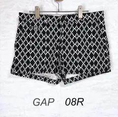 【GAP】幾何学模様ショートパンツ(08R)黒 フェミニン ゆったり カジュアルのサムネイル