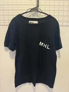 MHL. マーガレットハウエル ロゴプリントポケット Tシャツ 黒 Lのサムネイル