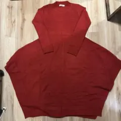 【PINUE/ピヌエ】リブヘムニットワンピース