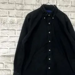 ラルフローレン長袖シャツ！ブラックM ロゴ刺繍 0313
