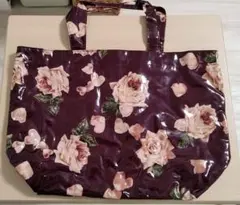即購入OK★PINK HOUSE★ローズペタルプリント ビニールトートバッグ