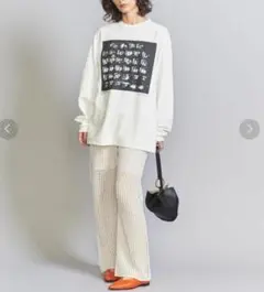 【美品】BEAUTY&YOUTH コットンシルク メッシュニットパンツ