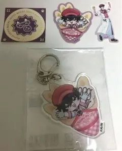 にじさんじ　マリオンクレープ　アクリルキーホルダー　シール　特典　佐伯イッテツ
