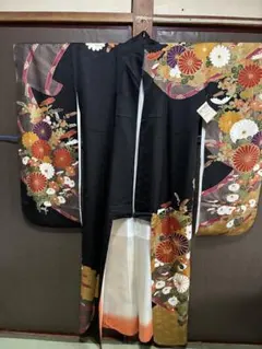 日本舞踊 舞台衣装 からげ 黒留袖 中振り 着丈172cm | Mercari