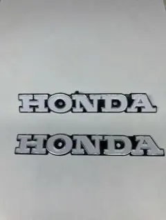 ホンダHONDAロゴエンブレム白/メッキ２枚セット送料込みのサムネイル