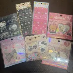 正規品　クリスタルシール　タイルシール　おはじきシール　日焼けキティ　サンリオ