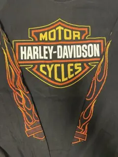 『入手困難』90s ハーレーダビッドソン ヴィンテージ ロンTシャツ フレイム
