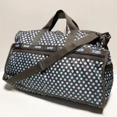 美品 大容量 2way レスポートサック ボストンバッグ ドット ブラウン XL