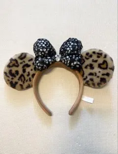 【美品】ディズニー ミニー ヒョウ柄 カチューシャ