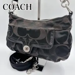 COACH コーチ 2WAY キャンバス ショルダーバッグ シグネチャー　ポーチ