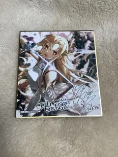 SAO ソードアート・オンライン 川原礫チャンネル ミニ色紙（アスナ）