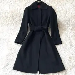 AMACA アマカ　ロングコート カシミア混　38 黒 未使用・タグ付き AMACA アマカ ロングコート カシミア混 38 黒 未使用・タグ付き