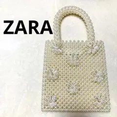 【ZARA】❤️人気❤️アイボリー パールビーズ パーティーバッグ　結婚式　ザラ