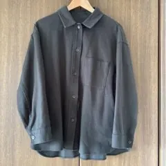 UNIQLO ブラッシュドジャージーシャツジャケット　 ダークグリーン　XL