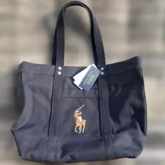 新品 ポロ ラルフローレン トート ショルダーバッグ 鞄 紺 レディース メンズ