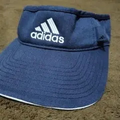 アディダス　adidas　 サンバイザー　フリーサイズ 紺