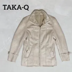 最終価格　TAKAQ：メンズコート ベージュ ステンカラーコート ムートン Lのサムネイル