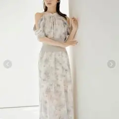 snidel ワンピース フリンジウエストリブ