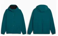 PUMA リバーシブル ウィンドブレーカー 裏ボア M グリーン/ブラック