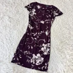 LAUREN RALPH LAUREN 花柄　ストレッチ　ワンピース