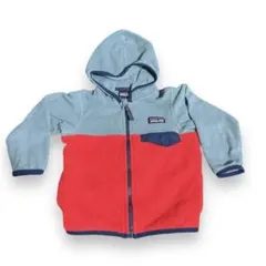 patagonia フリースジャケット 水色赤 12〜18M
