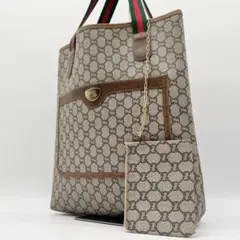 GUCCI plus トートバッグ GGスプリーム シェリーライン ベージュのサムネイル