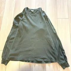 チャンピオン 長袖カットソー オリーブ アイボリー L2328番