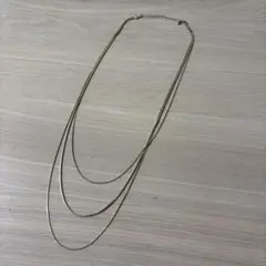 ゴールド 3連チェーンネックレス