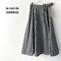 ギンガムチェック柄フレアロングスカート/ラップスカート/綿/日本製/ポケット付き