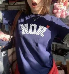 NOR ドット柄 ロゴ 長袖 Tシャツ y2kのサムネイル