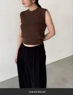 CANAL JEAN コットンリネンニットタンク 美品のサムネイル
