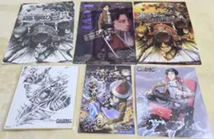 進撃の巨人 ポストカード ブロマイド 色紙 エレン リヴァイ ５点セット