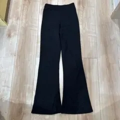 lumier 黒 フレアパンツ フリーサイズ　ウエストゴム