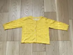 【COMME CA ISM 】ベビーサイズ90 イエロー ドット カーディガン