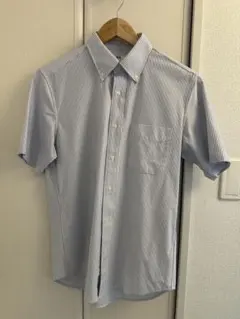 UNIQLO ドライノンアイロンジャージーシャツ/ボタンダウン/ストライプ