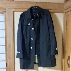 ブラック ステンカラーコート 23区HOMME