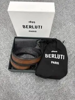 BERLUTI ベルトカリグラフィ　 ブラウン ブラックのサムネイル