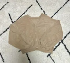 mystic ミスティック　ベージュ バルーンスリーブ カーディガン サイズF