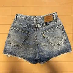 90s something カットオフ ケミカル デニム ショートパンツ M